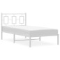 vidaXL Bettgestell mit Kopfteil Metall Weiß 90x200 cm vidaXL Bettgestell mit Kopfteil Metall Weiß 90x200 cm