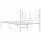 vidaXL Bettgestell mit Kopfteil Metall Weiß 90x200 cm vidaXL Bettgestell mit Kopfteil Metall Weiß 90x200 cm