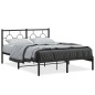 vidaXL Bettgestell mit Kopfteil Metall Schwarz 140x200 cm vidaXL Bettgestell mit Kopfteil Metall Schwarz 140x200 cm