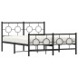 vidaXL Bettgestell mit Kopf- und Fußteil Metall Schwarz 140x190 cm vidaXL Bettgestell mit Kopf- und Fußteil Metall Schwarz 140x190 cm