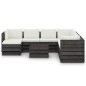 vidaXL 9-tlg. Garten-Lounge-Set mit Kissen Grau Imprägniertes Holz vidaXL 9-tlg. Garten-Lounge-Set mit Kissen Grau Imprägniertes Holz