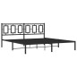 vidaXL Bettgestell mit Kopfteil Metall Schwarz 180x200 cm vidaXL Bettgestell mit Kopfteil Metall Schwarz 180x200 cm