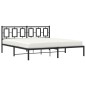 vidaXL Bettgestell mit Kopfteil Metall Schwarz 180x200 cm vidaXL Bettgestell mit Kopfteil Metall Schwarz 180x200 cm