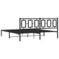 vidaXL Bettgestell mit Kopfteil Metall Schwarz 180x200 cm vidaXL Bettgestell mit Kopfteil Metall Schwarz 180x200 cm