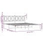 vidaXL Bettgestell mit Kopfteil Metall Schwarz 180x200 cm vidaXL Bettgestell mit Kopfteil Metall Schwarz 180x200 cm