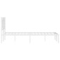 vidaXL Bettgestell mit Kopfteil Metall Weiß 120x190 cm vidaXL Bettgestell mit Kopfteil Metall Weiß 120x190 cm