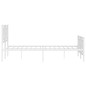 vidaXL Bettgestell mit Kopf- und Fußteil Metall Weiß 140x200 cm vidaXL Bettgestell mit Kopf- und Fußteil Metall Weiß 140x200 cm