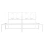 vidaXL Bettgestell mit Kopfteil Metall Weiß 160x200 cm vidaXL Bettgestell mit Kopfteil Metall Weiß 160x200 cm