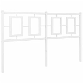 vidaXL Kopfteil Metall Weiß 140 cm