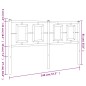 vidaXL Kopfteil Metall Weiß 140 cm