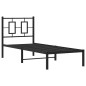 vidaXL Bettgestell mit Kopfteil Metall Schwarz 80x200 cm vidaXL Bettgestell mit Kopfteil Metall Schwarz 80x200 cm