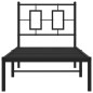 vidaXL Bettgestell mit Kopfteil Metall Schwarz 80x200 cm vidaXL Bettgestell mit Kopfteil Metall Schwarz 80x200 cm