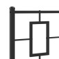 vidaXL Bettgestell mit Kopfteil Metall Schwarz 80x200 cm vidaXL Bettgestell mit Kopfteil Metall Schwarz 80x200 cm