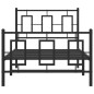 vidaXL Bettgestell mit Kopf- und Fußteil Metall Schwarz 90x190 cm vidaXL Bettgestell mit Kopf- und Fußteil Metall Schwarz 90x190 cm