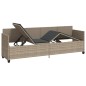 vidaXL Sonnenliege mit Kissen Hellgrau Poly Rattan vidaXL Sonnenliege mit Kissen Hellgrau Poly Rattan
