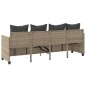 vidaXL Sonnenliege mit Kissen Hellgrau Poly Rattan vidaXL Sonnenliege mit Kissen Hellgrau Poly Rattan