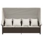 vidaXL Sonnenliege mit Dach und Kissen Braun Poly Rattan vidaXL Sonnenliege mit Dach und Kissen Braun Poly Rattan