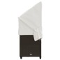 vidaXL Sonnenliege mit Dach und Kissen Braun Poly Rattan vidaXL Sonnenliege mit Dach und Kissen Braun Poly Rattan