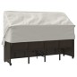 vidaXL Sonnenliege mit Dach und Kissen Braun Poly Rattan vidaXL Sonnenliege mit Dach und Kissen Braun Poly Rattan