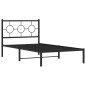 vidaXL Bettgestell mit Kopfteil Metall Schwarz 100x200 cm vidaXL Bettgestell mit Kopfteil Metall Schwarz 100x200 cm