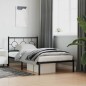 vidaXL Bettgestell mit Kopfteil Metall Schwarz 100x200 cm vidaXL Bettgestell mit Kopfteil Metall Schwarz 100x200 cm