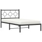 vidaXL Bettgestell mit Kopfteil Metall Schwarz 100x200 cm vidaXL Bettgestell mit Kopfteil Metall Schwarz 100x200 cm