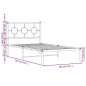 vidaXL Bettgestell mit Kopfteil Metall Schwarz 100x200 cm vidaXL Bettgestell mit Kopfteil Metall Schwarz 100x200 cm