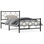 vidaXL Bettgestell mit Kopf- und Fußteil Metall Schwarz 107x203 cm vidaXL Bettgestell mit Kopf- und Fußteil Metall Schwarz 107x203 cm