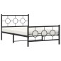vidaXL Bettgestell mit Kopf- und Fußteil Metall Schwarz 107x203 cm vidaXL Bettgestell mit Kopf- und Fußteil Metall Schwarz 107x203 cm
