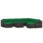 11-tlg. Garten-Lounge-Set mit Kissen Grau Imprägniertes Holz 11-tlg. Garten-Lounge-Set mit Kissen Grau Imprägniertes Holz