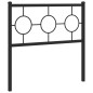 vidaXL Kopfteil Metall Schwarz 90 cm vidaXL Kopfteil Metall Schwarz 90 cm