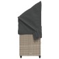 vidaXL Sonnenliege mit Dach und Kissen Hellgrau Poly Rattan vidaXL Sonnenliege mit Dach und Kissen Hellgrau Poly Rattan
