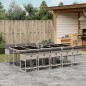 vidaXL 11-tlg. Garten-Essgruppe mit Kissen Hellgrau Poly Rattan vidaXL 11-tlg. Garten-Essgruppe mit Kissen Hellgrau Poly Rattan