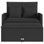 vidaXL Gartensofa mit Kissen 2-Sitzer Schwarz Poly Rattan vidaXL Gartensofa mit Kissen 2-Sitzer Schwarz Poly Rattan
