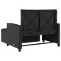 vidaXL Gartensofa mit Kissen 2-Sitzer Schwarz Poly Rattan vidaXL Gartensofa mit Kissen 2-Sitzer Schwarz Poly Rattan