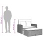 vidaXL Gartensofa mit Kissen 2-Sitzer Schwarz Poly Rattan vidaXL Gartensofa mit Kissen 2-Sitzer Schwarz Poly Rattan