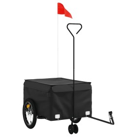 vidaXL Fahrradanhänger Schwarz 45 kg Eisen