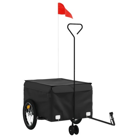 vidaXL Fahrradanhänger Schwarz 45 kg Eisen