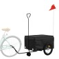 vidaXL Fahrradanhänger Schwarz 45 kg Eisen vidaXL Fahrradanhänger Schwarz 45 kg Eisen
