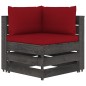 vidaXL 11-tlg. Garten-Lounge-Set mit Kissen Grau Imprägniertes Holz vidaXL 11-tlg. Garten-Lounge-Set mit Kissen Grau Imprägniertes Holz