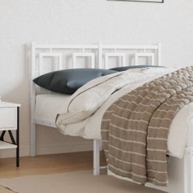 vidaXL Kopfteil Metall Weiß 120 cm