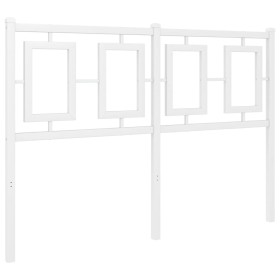 vidaXL Kopfteil Metall Weiß 120 cm