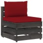 vidaXL 11-tlg. Garten-Lounge-Set mit Kissen Grau Imprägniertes Holz vidaXL 11-tlg. Garten-Lounge-Set mit Kissen Grau Imprägniertes Holz