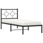 vidaXL Bettgestell mit Kopfteil Metall Schwarz 75x190 cm vidaXL Bettgestell mit Kopfteil Metall Schwarz 75x190 cm