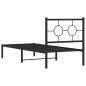 vidaXL Bettgestell mit Kopfteil Metall Schwarz 75x190 cm vidaXL Bettgestell mit Kopfteil Metall Schwarz 75x190 cm