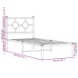 vidaXL Bettgestell mit Kopfteil Metall Schwarz 75x190 cm vidaXL Bettgestell mit Kopfteil Metall Schwarz 75x190 cm