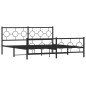 vidaXL Bettgestell mit Kopf- und Fußteil Metall Schwarz 183x213 cm vidaXL Bettgestell mit Kopf- und Fußteil Metall Schwarz 183x213 cm