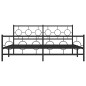 vidaXL Bettgestell mit Kopf- und Fußteil Metall Schwarz 183x213 cm vidaXL Bettgestell mit Kopf- und Fußteil Metall Schwarz 183x213 cm