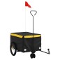 vidaXL Fahrradanhänger Schwarz und Gelb 30 kg Eisen vidaXL Fahrradanhänger Schwarz und Gelb 30 kg Eisen