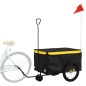 vidaXL Fahrradanhänger Schwarz und Gelb 30 kg Eisen vidaXL Fahrradanhänger Schwarz und Gelb 30 kg Eisen